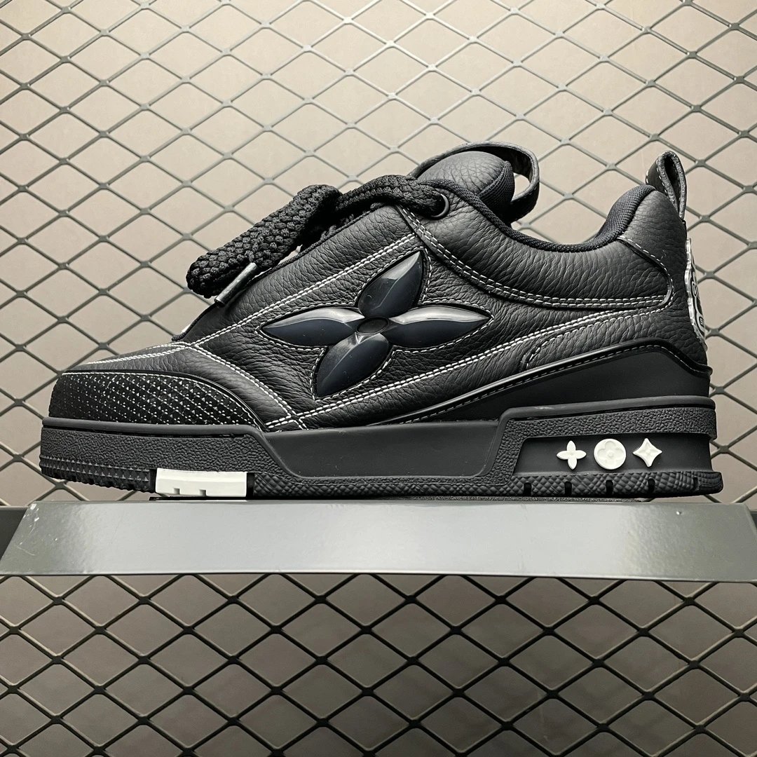 Louis Vuitton Black Leather Sneakers