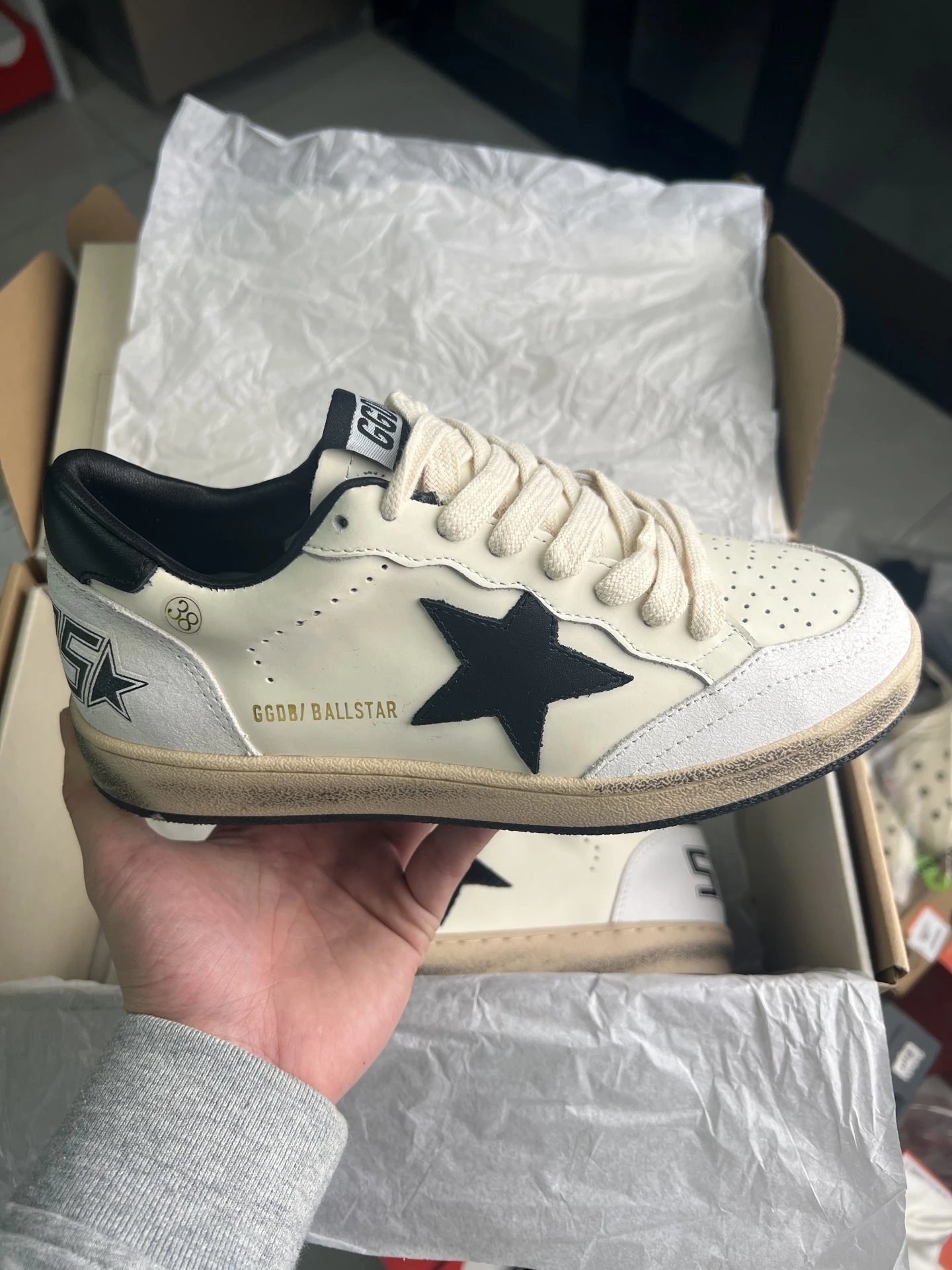 Golden Goose White Ballstar Sneakers