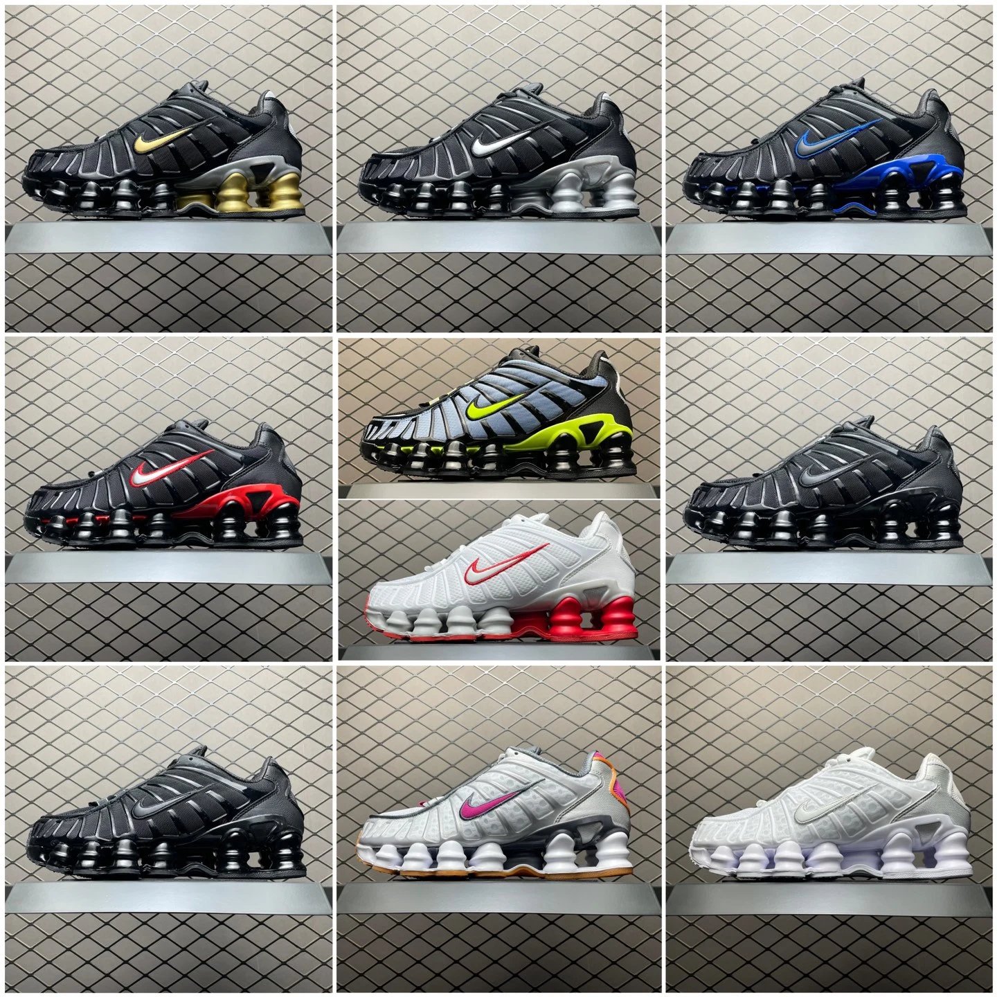 Nike Shox Black and White Running Shoes