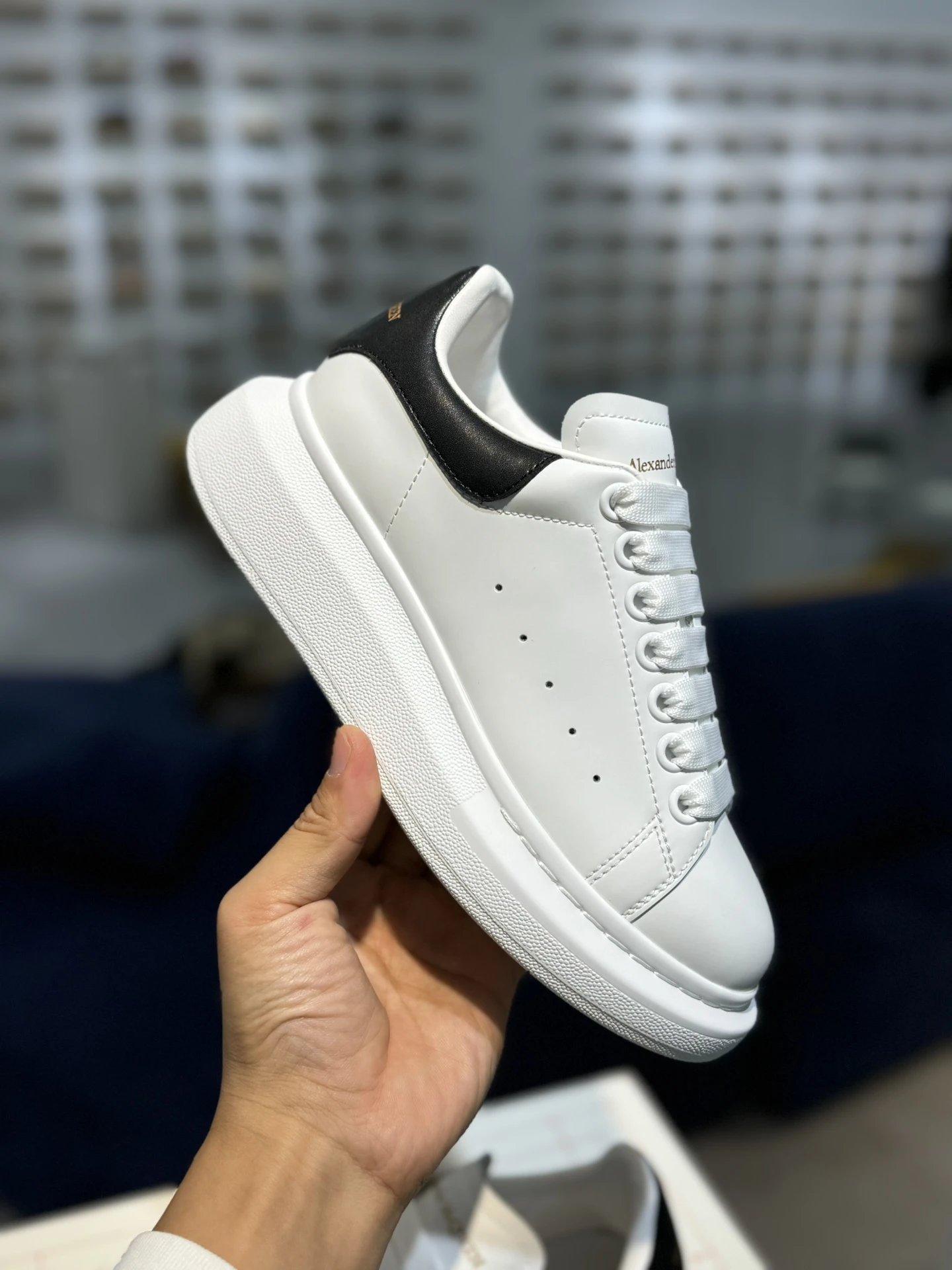 Alexander McQueen White Leather Sneakers
