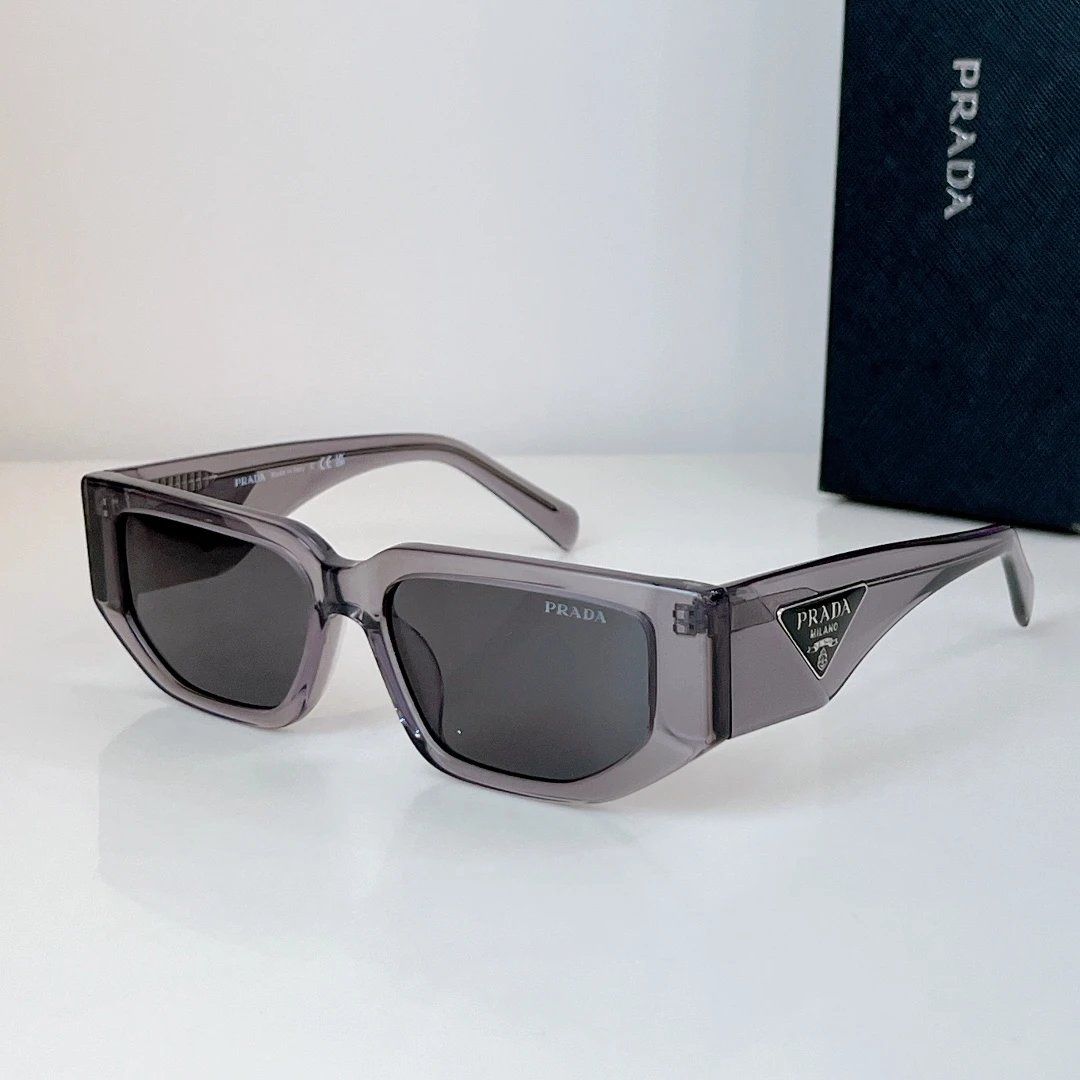 Prada Grey Rectangle Sunglasses