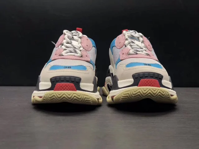 顶级新 Plus版 国产 版 Balenciaga Tripe S 巴黎 世家 复 古老爹 鞋 白玉浅做旧