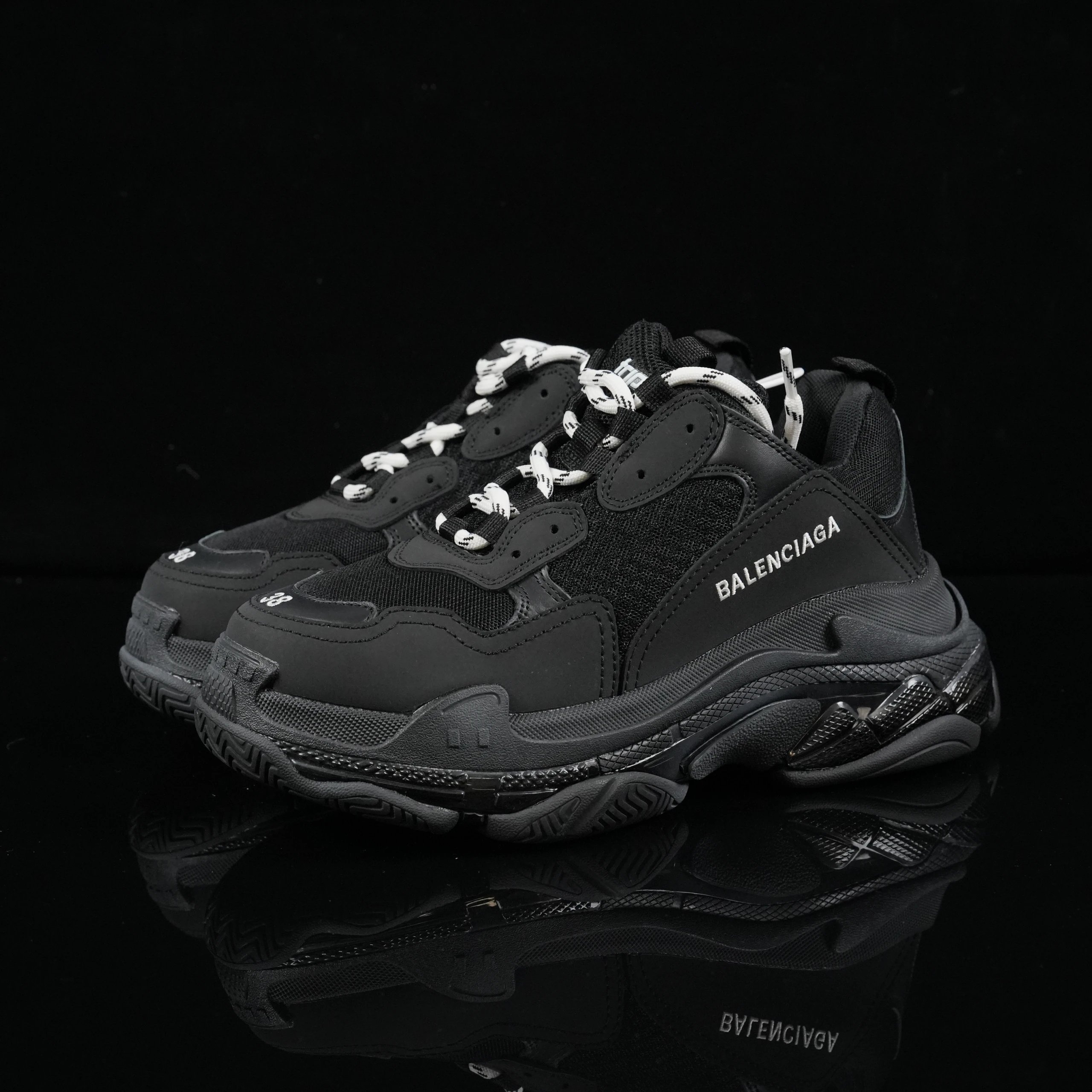 Balenciaga Triple S Clear Sole Black 541624-W09E1-1000