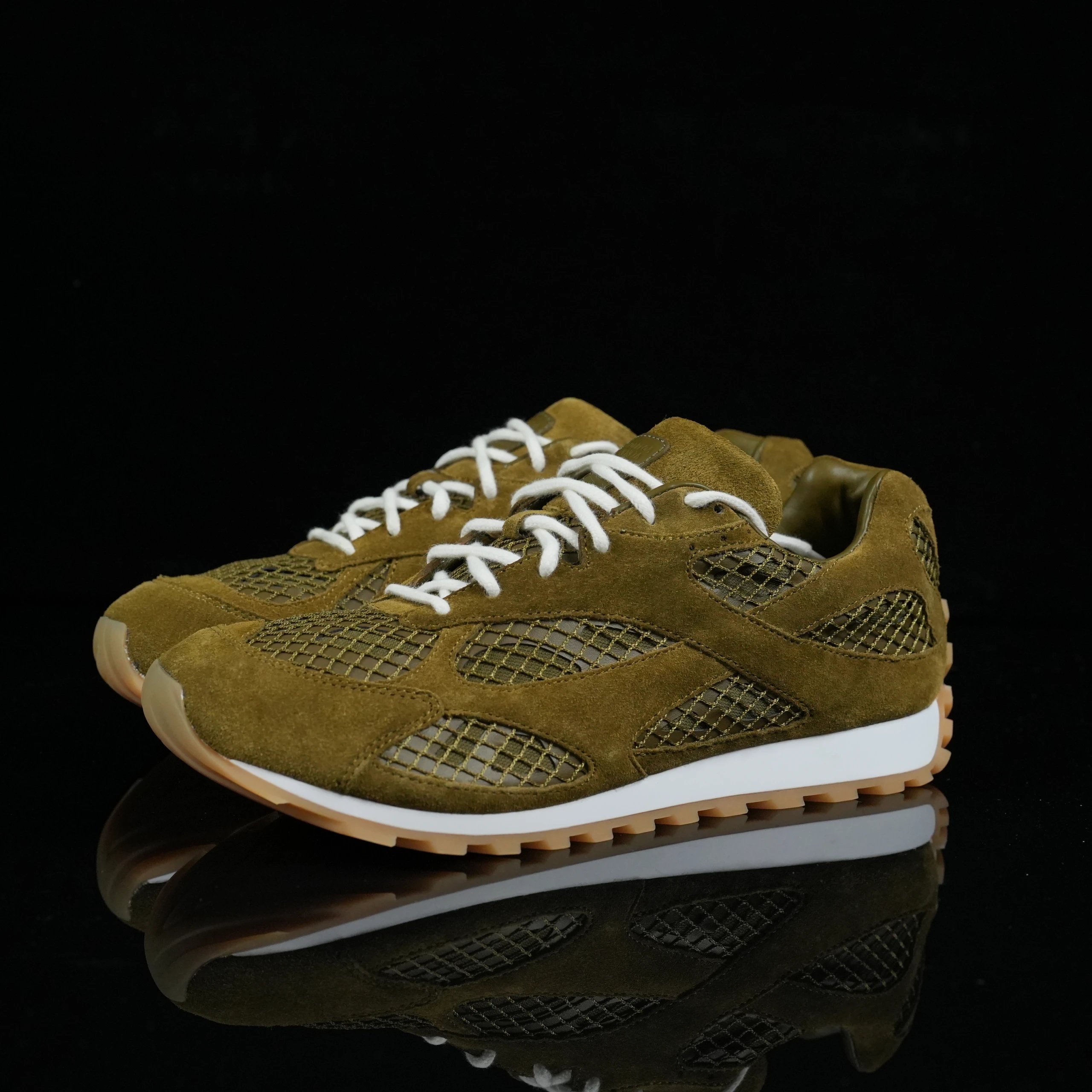 Bottega Veneta Orbit Low Military Green