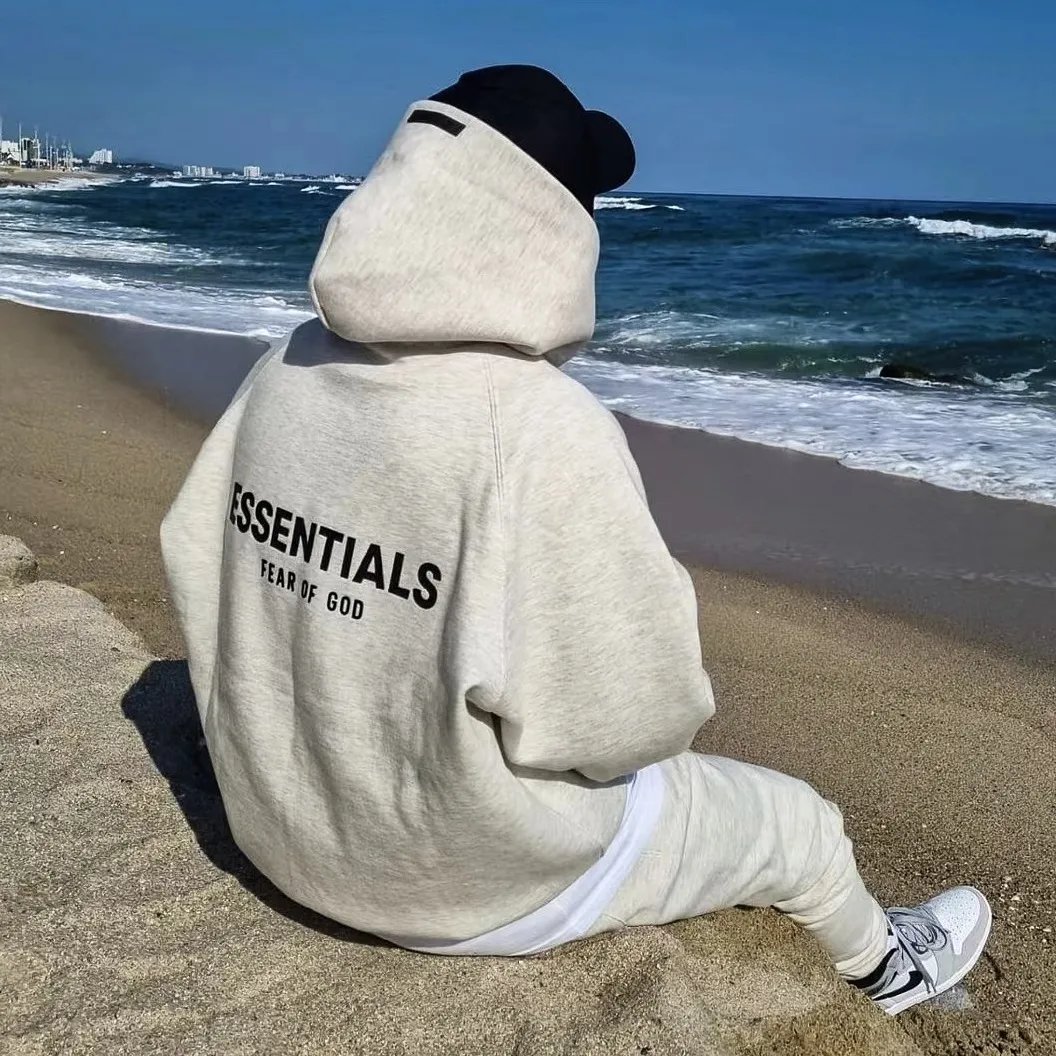 Top E Drawstring Casual Hoodie and Sweatpants Set