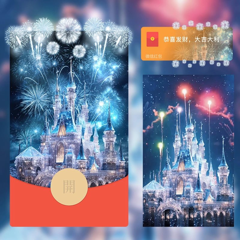 【红包封面】梦幻水晶烟花