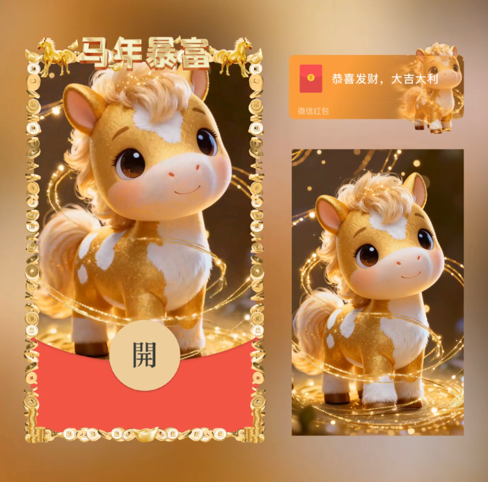 【红包封面】马年暴富/xn