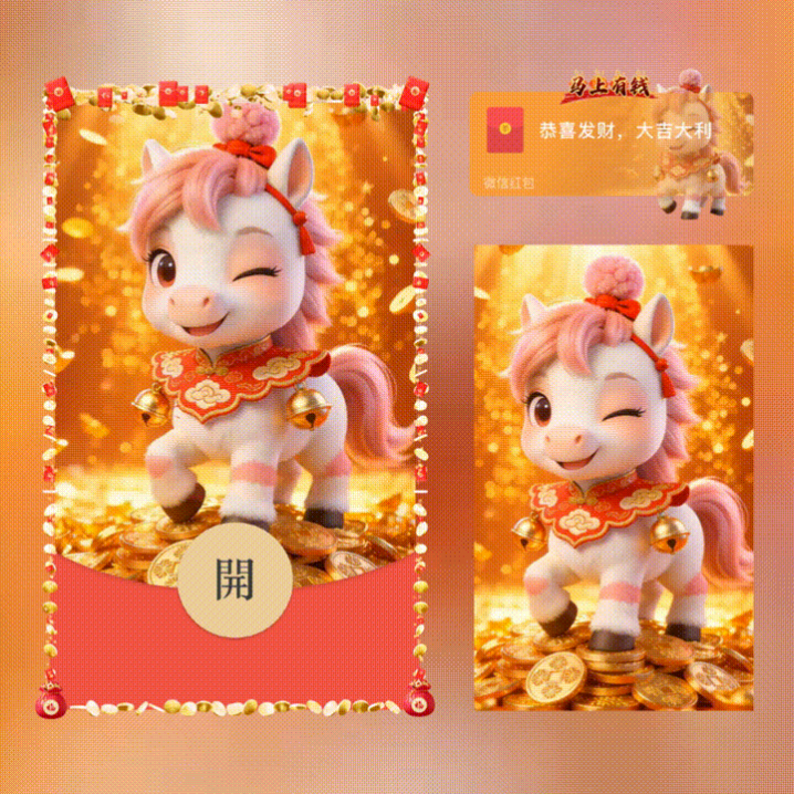 【红包封面】马上有钱-马年/xn
