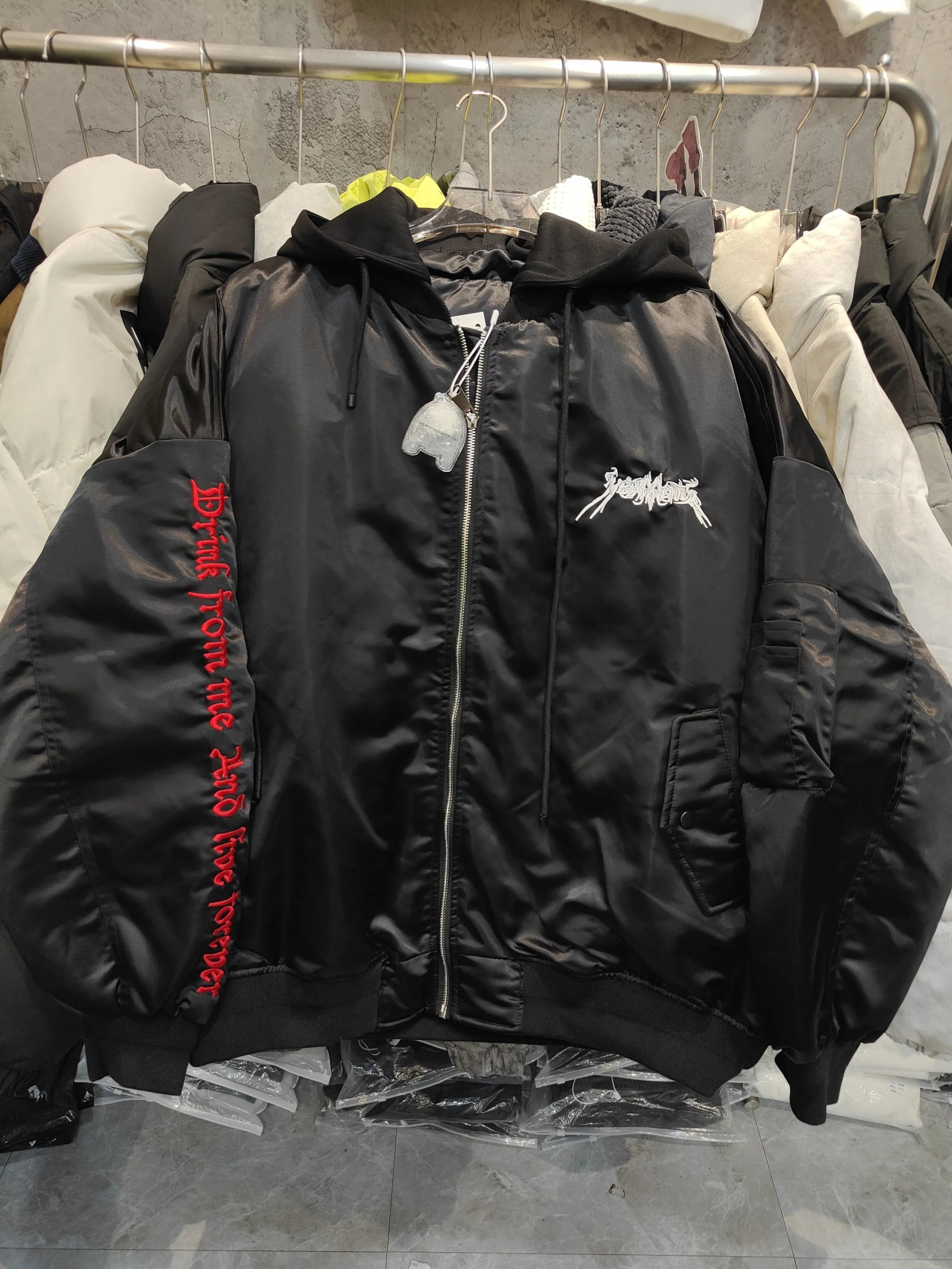 VTM Bomber Baseball Jacket Embroidered Motorcycle - 133042