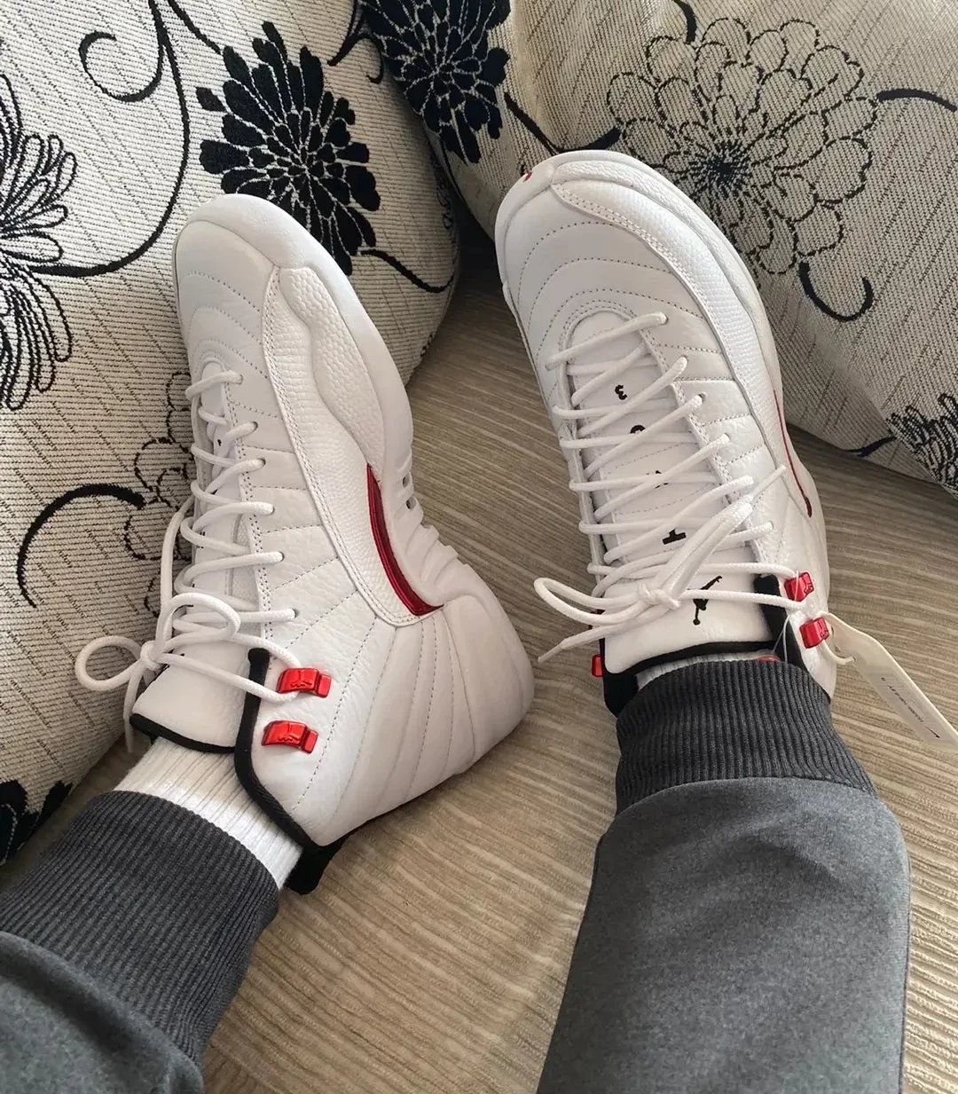 Air Jordan 12 White Cement Grey Sneakers - 86
