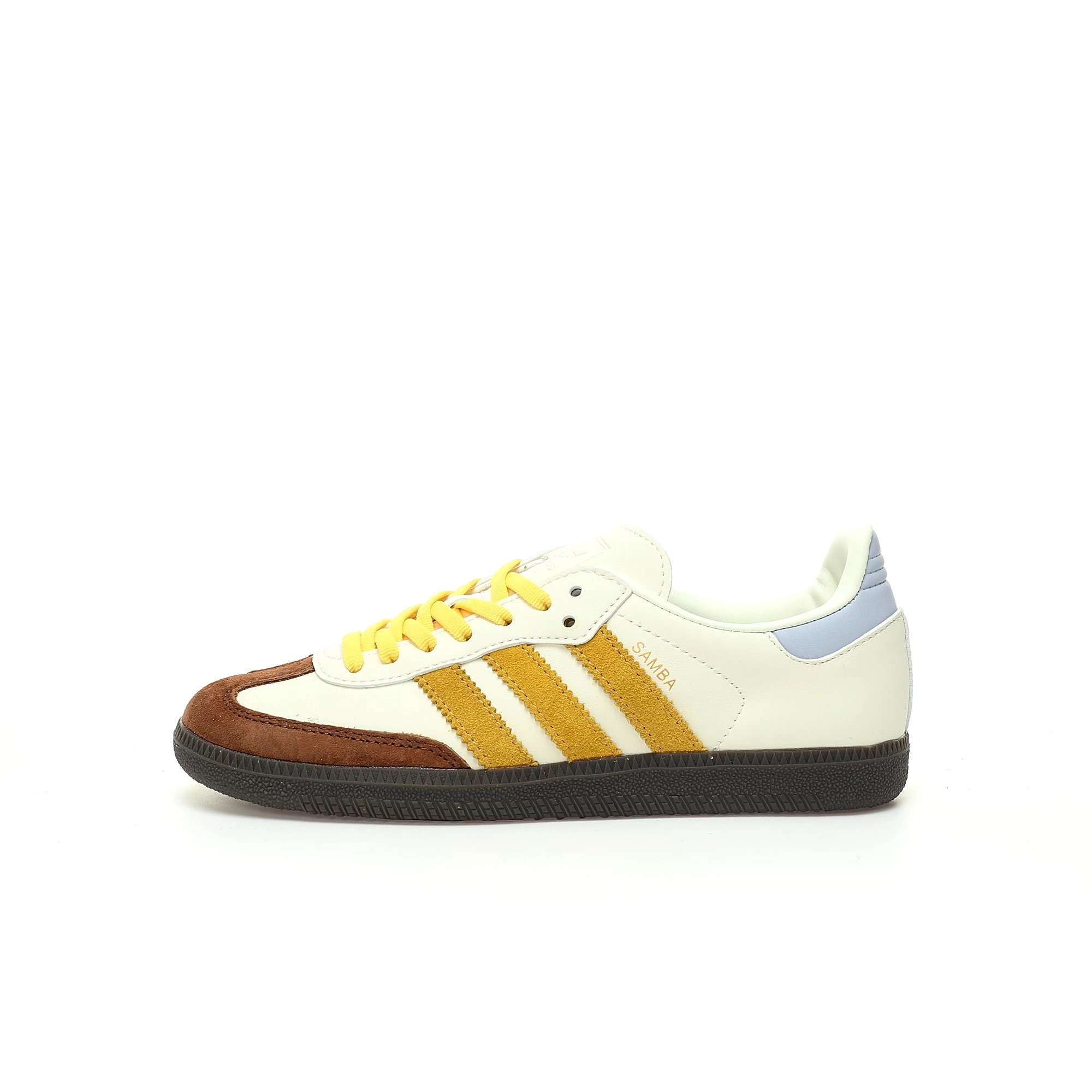 Adidas Samba Messi White Blue Gold Sneakers - 8