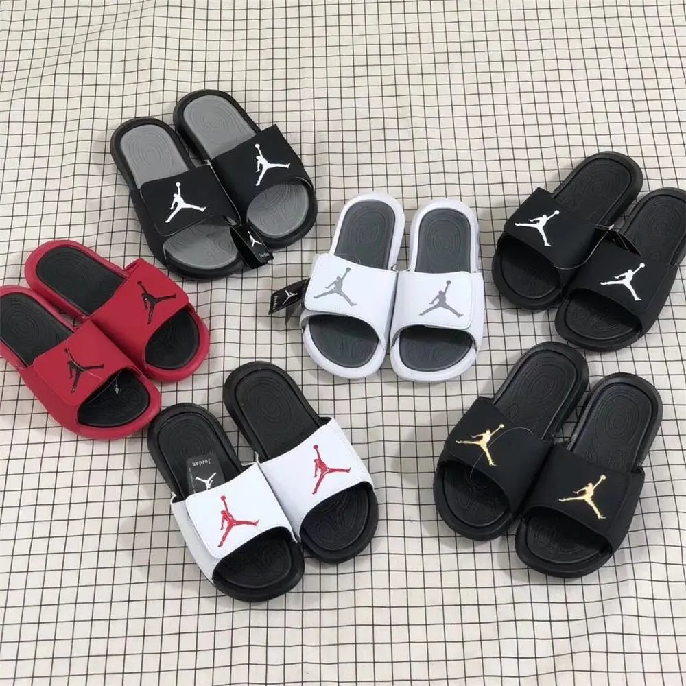 AIR JORDAN拖鞋AJ8飞人AJ6男女情侣黑白魔术贴拖鞋运动沙滩鞋凉鞋【2月12日发完】