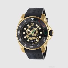 GUCCI Gucci DIVE Series Black Gold Spirit Snake Men's and Women's Watches Neutral Diving Watch Fashion Versatile Watch Swiss Imported Quartz Movement 40mm Night Light