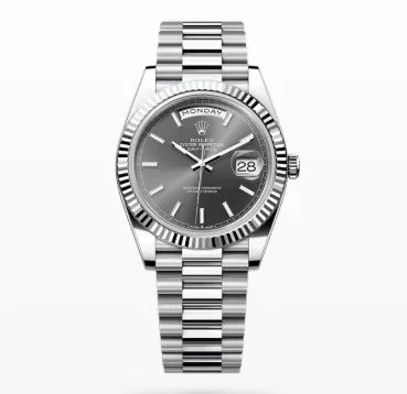 Rolex Best-Seller Gray Men's Watch Day-Date DD Calendar Gold Watch Imported Automatic Mechanical Movement 40mm Case Diameter Versatile Fashion