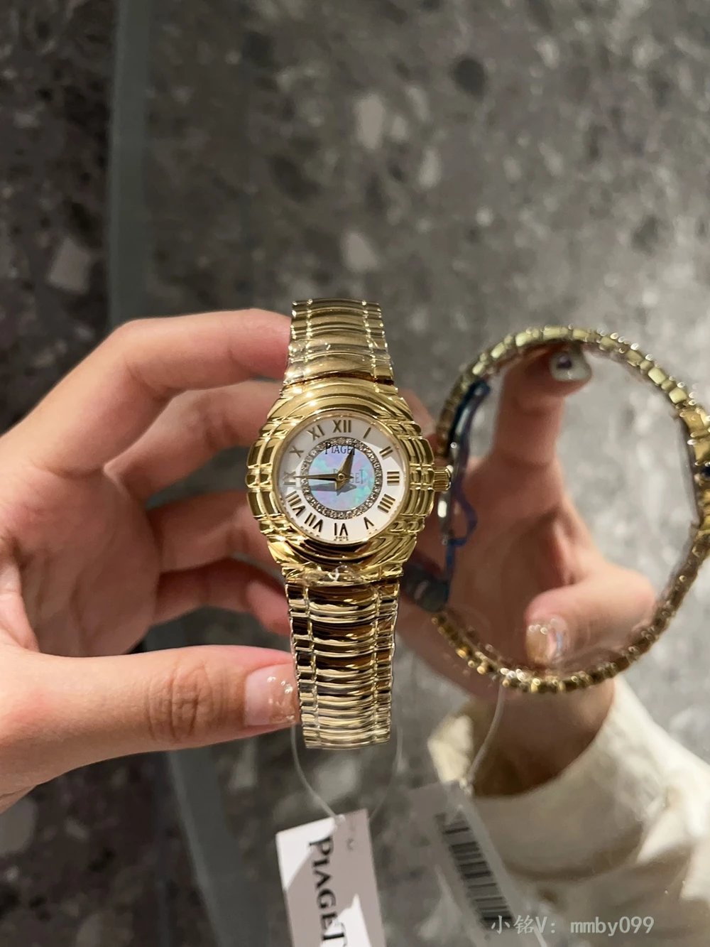 bo爵Tanagra系列缪斯女神女士腕表 中古贝母镶钻手表 石英 满天星 32mm