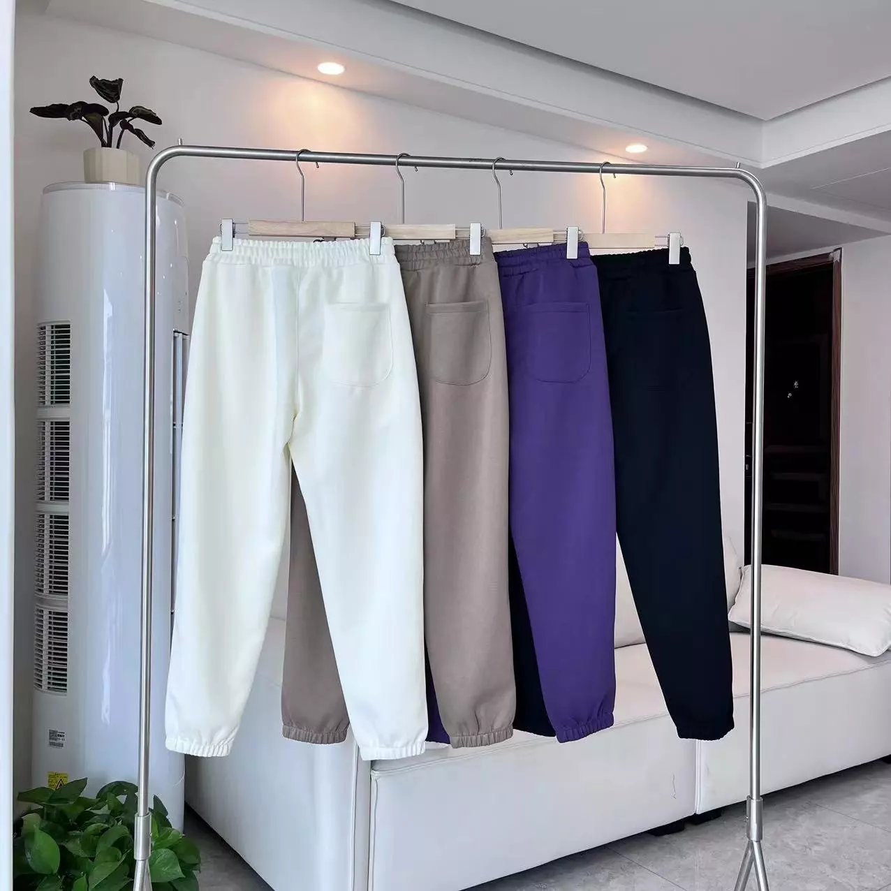 White Polo Ralph Lauren Logo Jogger Pants