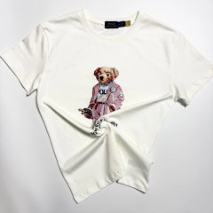 Printed pink bear T-shirt cotton short sleeve p 109 yuan
