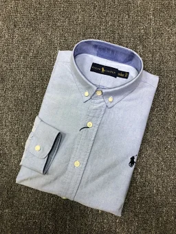 thumbnail for Pony embroidery men's autumn and winter models Oxford pure color pure cotton shirt 139 yuan spring and autumn non-iron