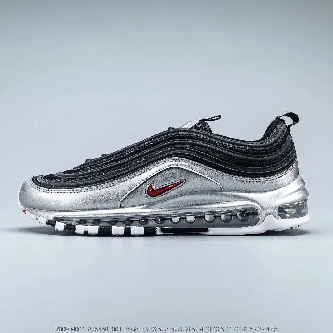 冲冠促销】Nike Air Max 97 联名反光白彩虹万花筒樱花粉白子弹黑银白银