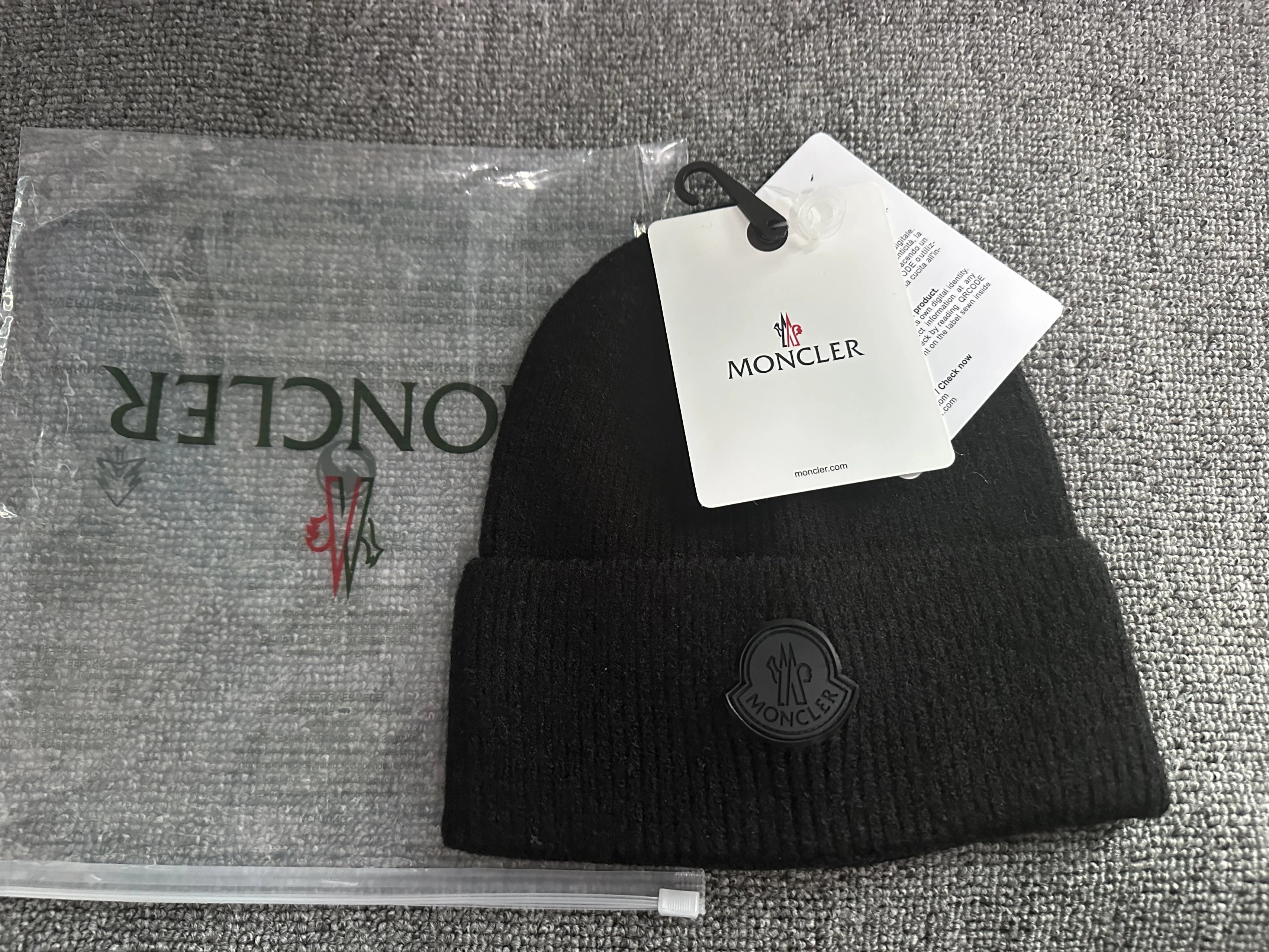 Moncler Black Beanie