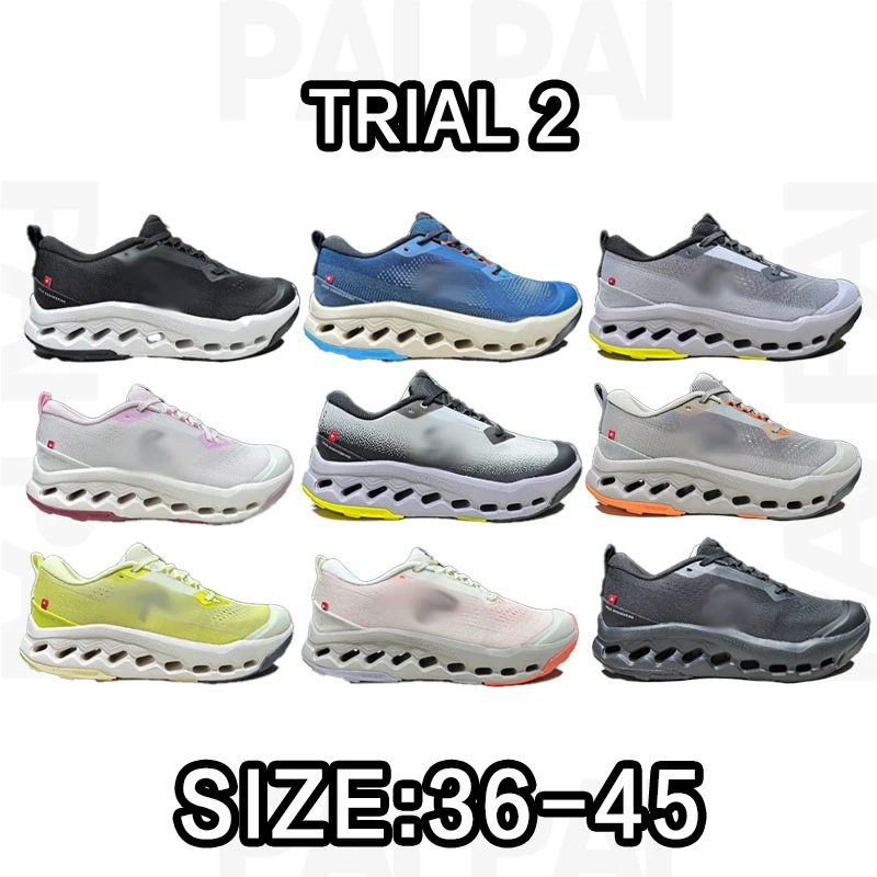 Trial 2 Running Shoes in Various Colors, Size 36-45