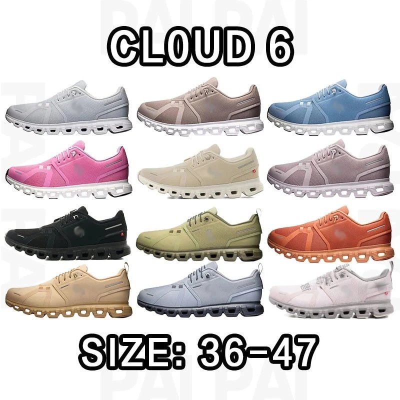 On Cloud 6 Running Shoes in Various Colors