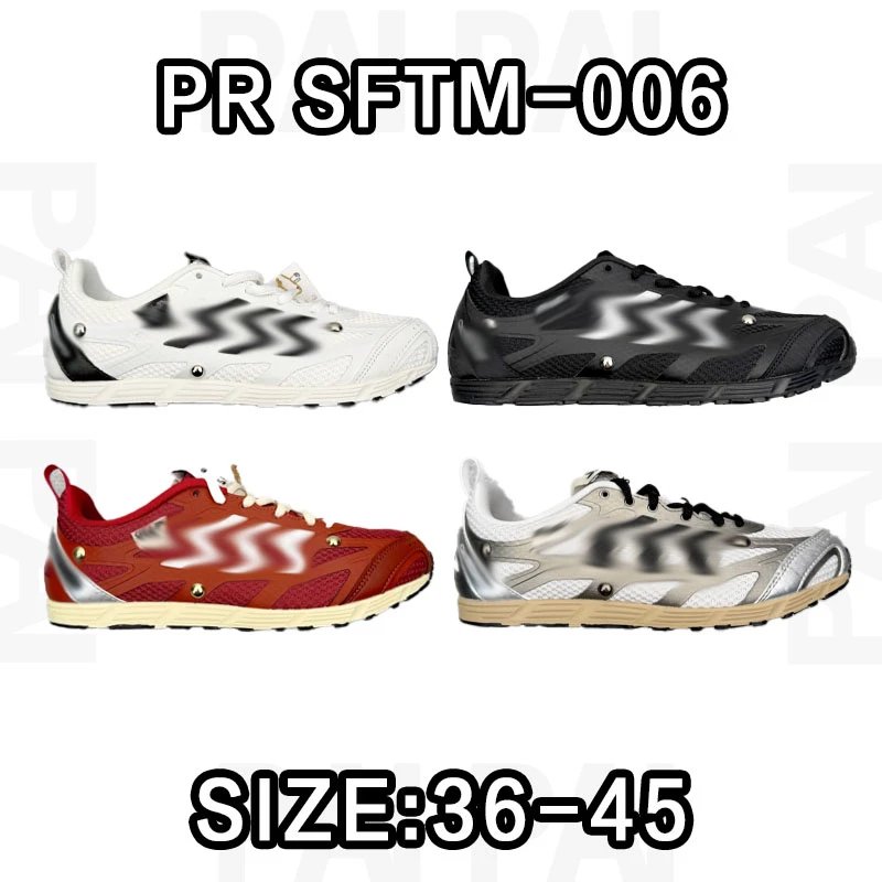 PR SFTM-006 Running Shoes in White, Black, Red, and Silver