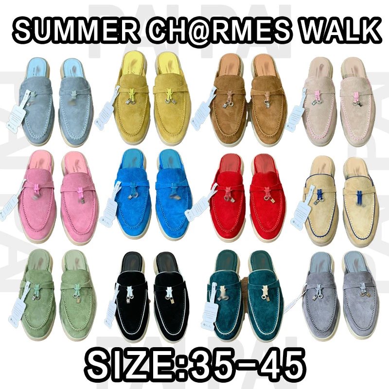 Summer Charmes Walk Suede Mules in Various Colors