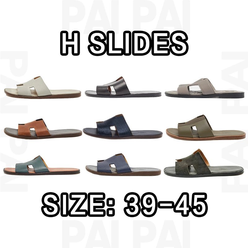 H Slides Sandals in Various Colors, Sizes 39-45