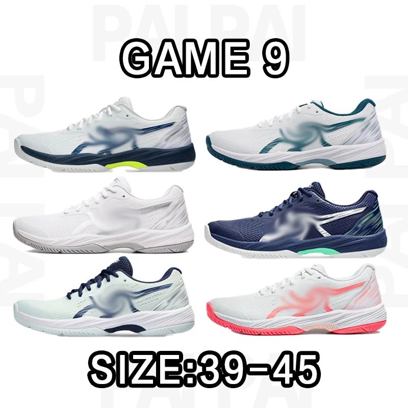 GAME 9 White and Blue Tennis Shoes