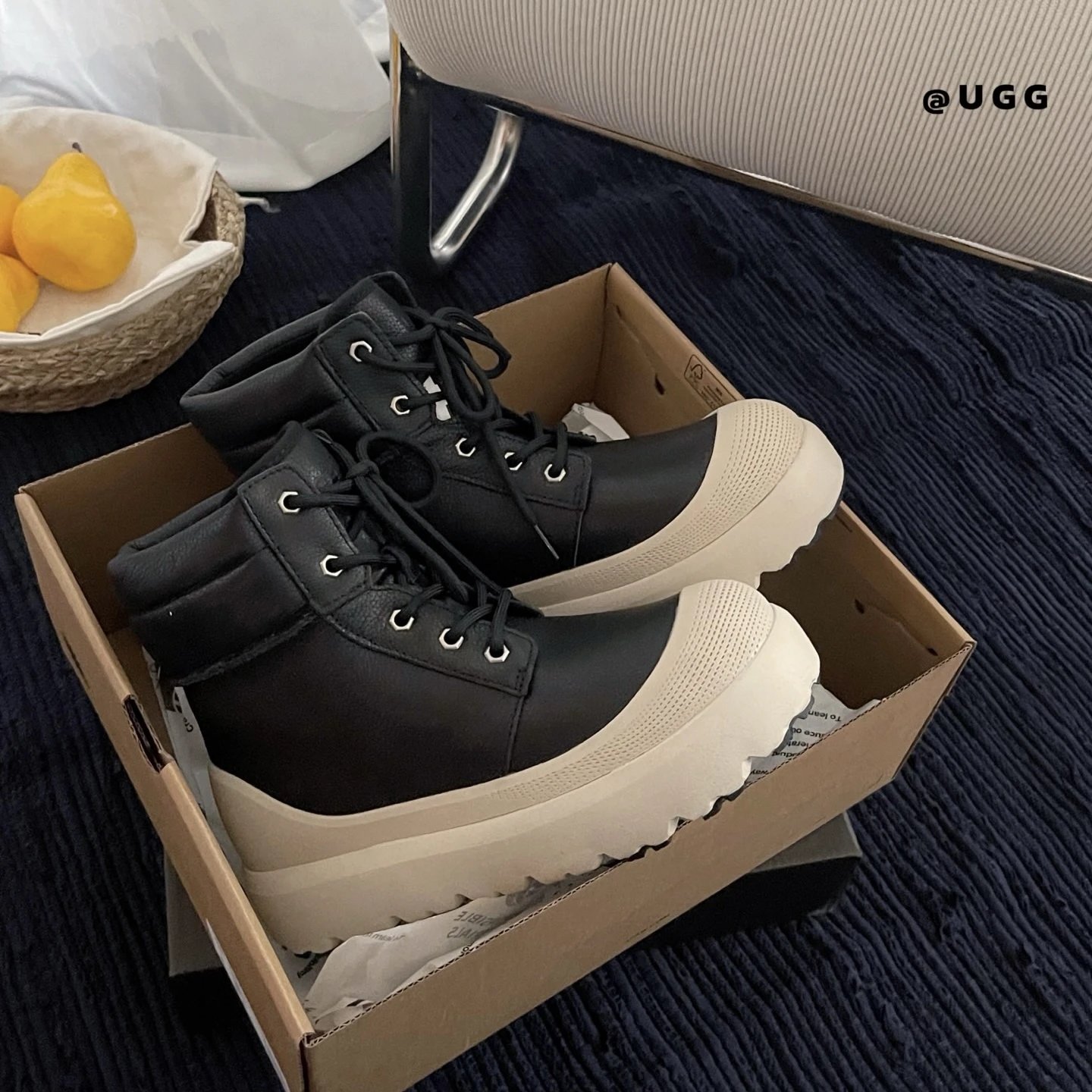 black cotton boots SKU image