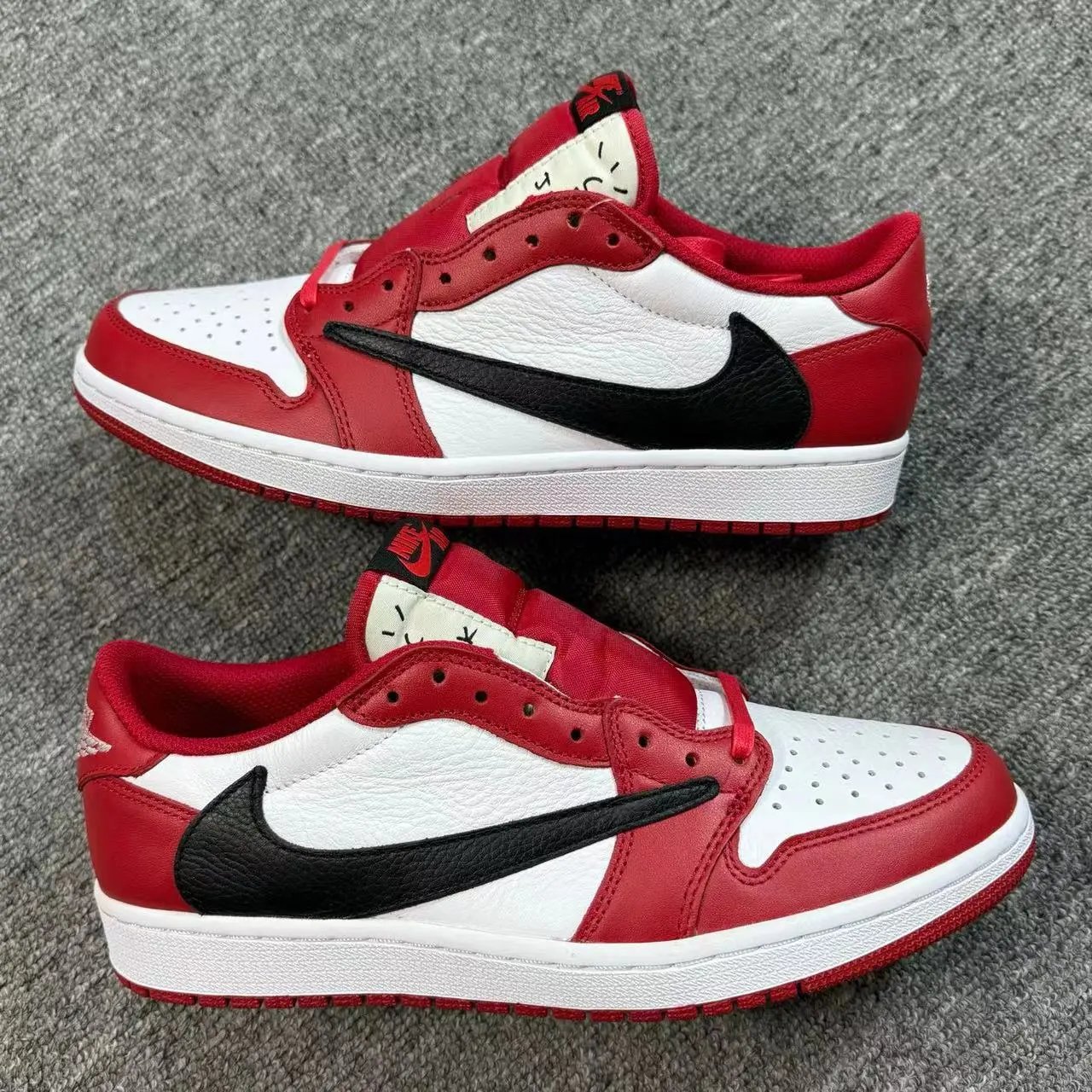 white and red