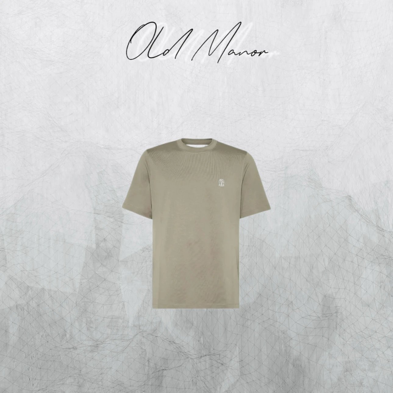 Old Manor BC Logo Round Neck Grey Brown T-shirt