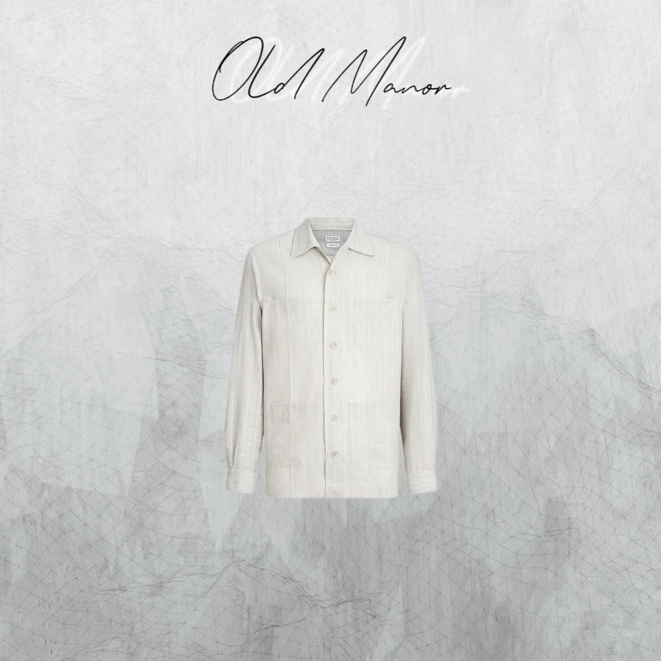 Old Manor BC Stripe Jacquard Linen Cotton Shirt