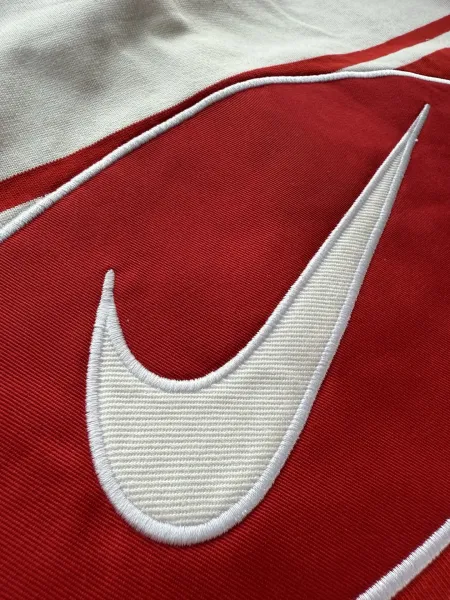 Nike x Supreme Rugby Shirt Red and White Striped Polo - 25