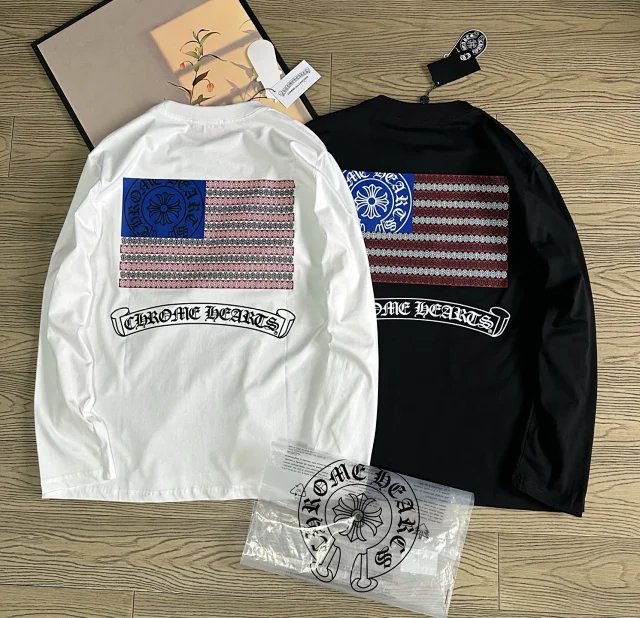 Chrome Hearts US Flag Long Sleeve T-Shirt photo 5