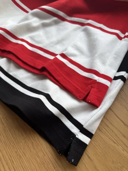 Nike x Supreme Rugby Shirt Red and White Striped Polo - 19