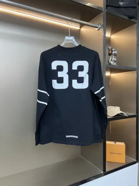 Chrome Hearts 33 Number Long Sleeve Jersey Black - 1