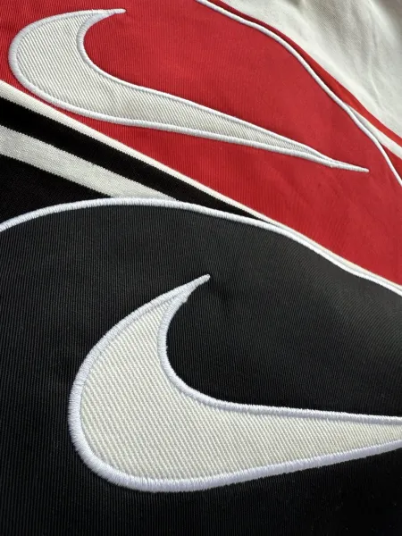 Nike x Supreme Rugby Shirt Red and White Striped Polo - 26