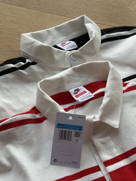 Nike x Supreme Rugby Shirt Red and White Striped Polo - 13