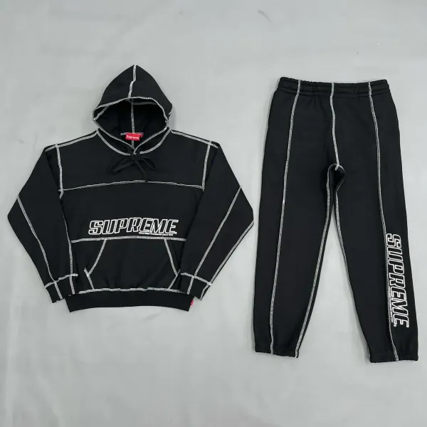 Supreme Side Logo Sweatpants Black - 8