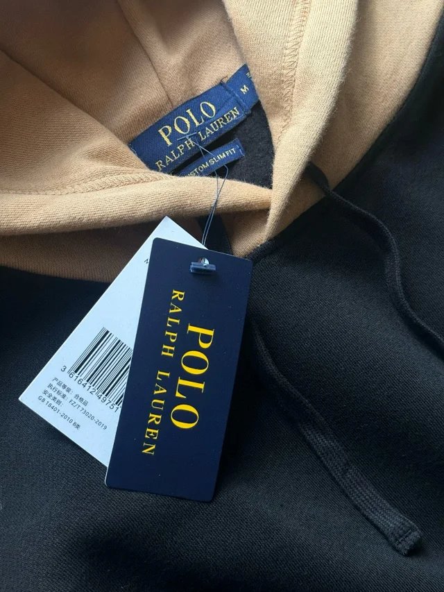 Polo Ralph Lauren Color-Block Hoodie in Black, Beige, and Army Green - 10