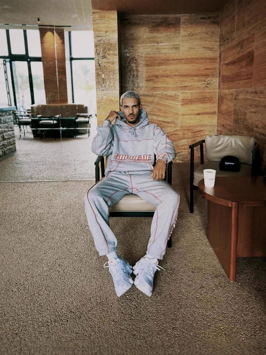 Supreme Side Logo Sweatpants Black - 5