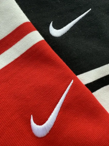 Nike x Supreme Rugby Shirt Red and White Striped Polo - 16