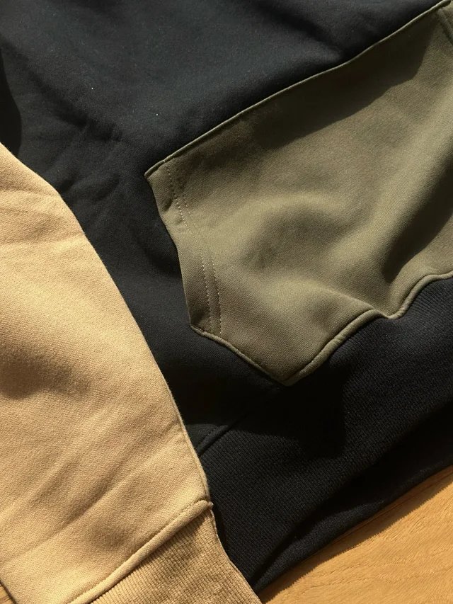 Polo Ralph Lauren Color-Block Hoodie in Black, Beige, and Army Green - 13