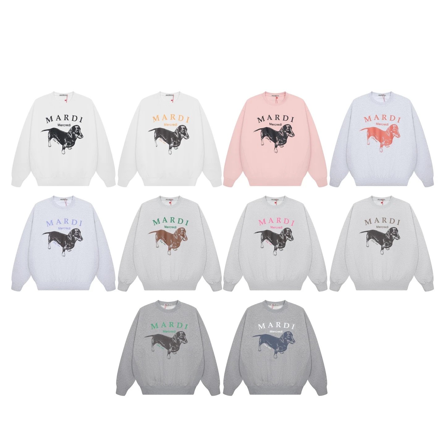 Dachshund Print Crewneck Sweatshirt