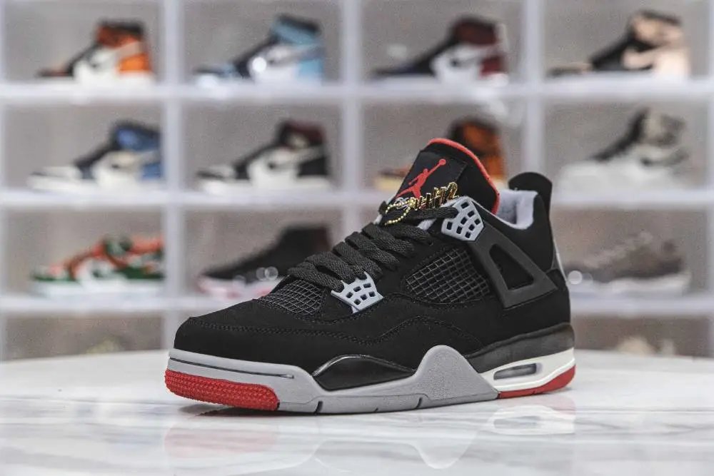 Air Jordan 4 Bred Black Red