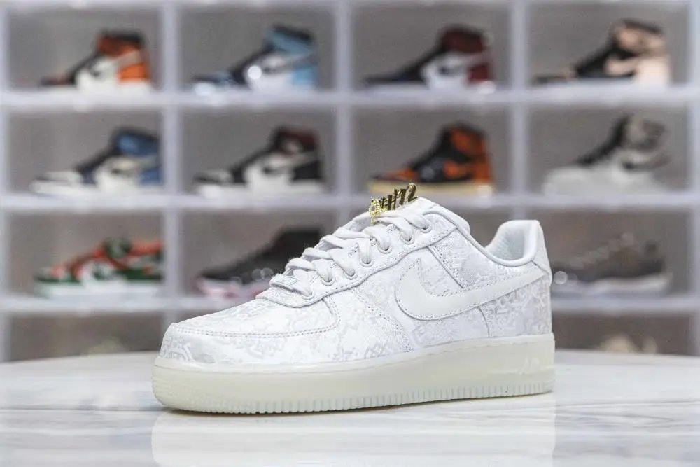 Clot x Air Force 1 White Silk