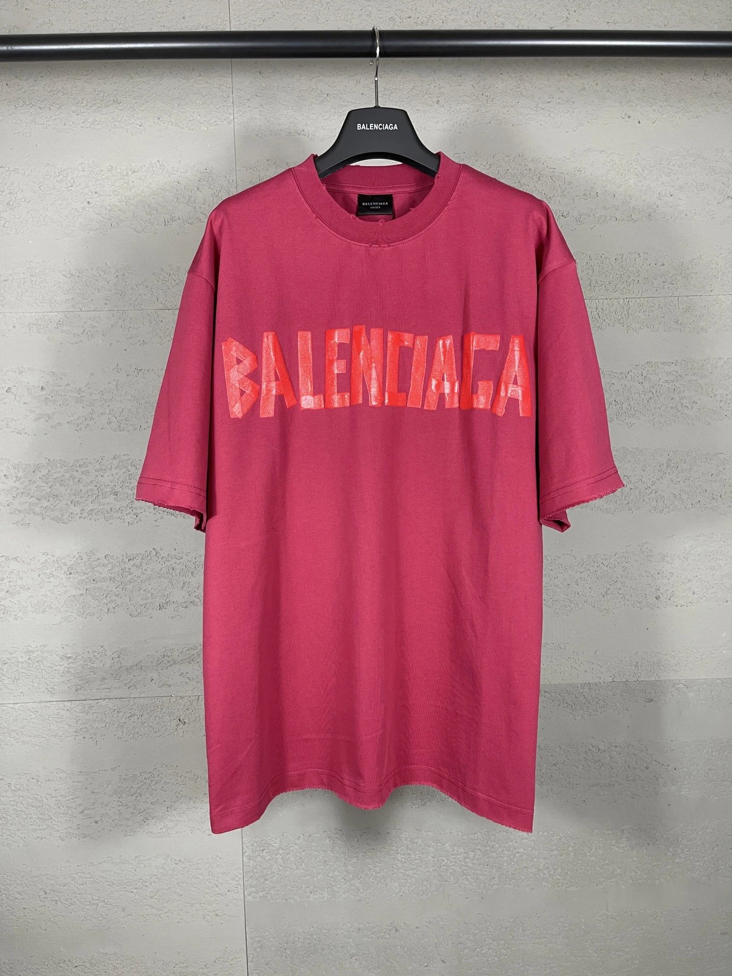 Tape Print Washed T-Shirt