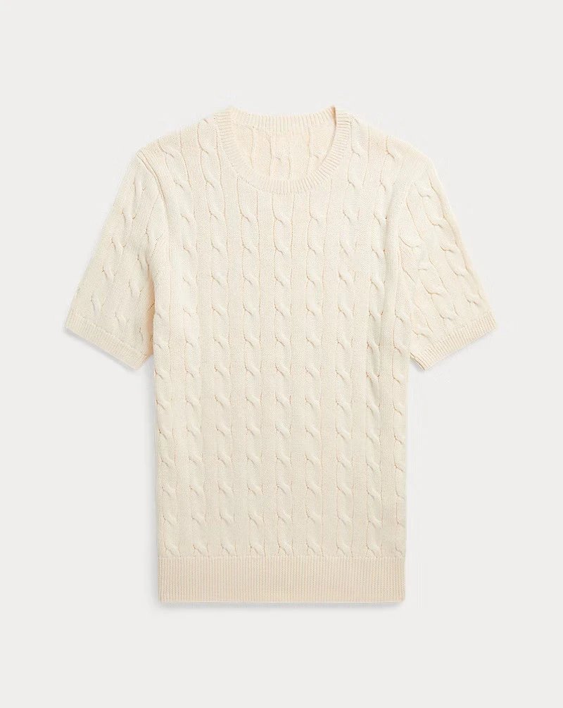 beige round neck